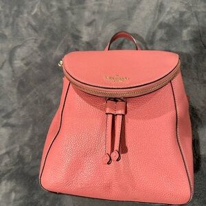 Kate Spade Pink Backpack with Gold Hardware